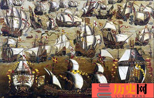 西班牙无敌舰队在英吉利海峡被英国海军击败